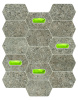 Настенная мозаика Lemon Stone Grey 298x250 мм
