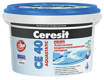Ceresit СЕ 40 Aquastatic эластичная водоотталкивающая затирка для швов (до 10 мм)