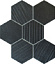 Мозаика Tubadzin Horizon hex black 289x221 мм